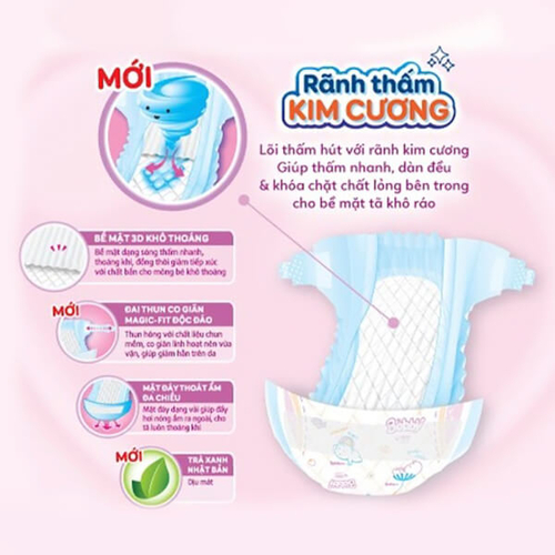 Bỉm tã dán Bobby siêu thấm size XL 62 miếng (12-17kg)